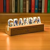 Personalized Grandpa Night Light with RGB, Custom Gifts For Papa, Grand Father Acrylic Gifts Personalized, Best Papa Gift, Grandpa Picture Frame Collage, Father's Day