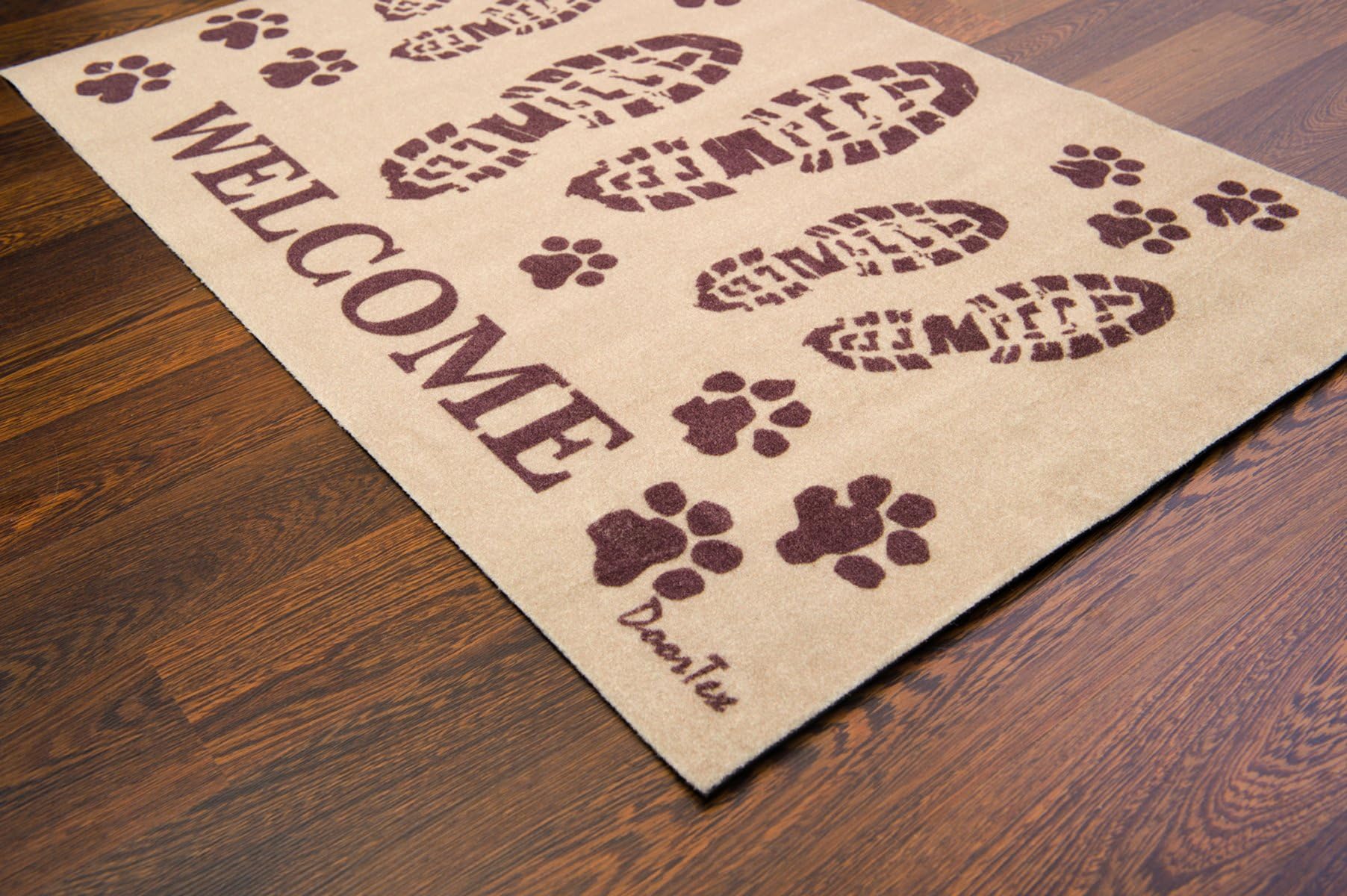 P-Tex Porch Utility Pet Indoor Entrance Mat 24" x 39" Welcome Mat with Boots Design