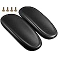 Dpwrrot Office Chair Replacement Armrest Arm Pads Caps Fit Univeral Desk Chair Arms 4" Mounting Hole with Mounting Hole Patterns Screws (1 Pair) Black