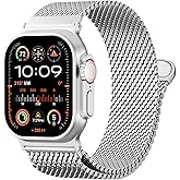 TRA Milanese Loop Band Compatible with Apple Watch 49mm 46mm 45mm 44mm 42mm Men Women, Stainless Steel Mesh Metal Magnetic Clasp Strap for iWatch Series 11 10 9 8 7 6 5 4 3 2 1 Ultra SE