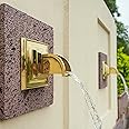 Solid Brass Made Exquisite Handcrafted Waterfall Spout for Landscape, Water Fountain Spout Scupper Luxury Decoration for Pools, Ponds, Water Walls