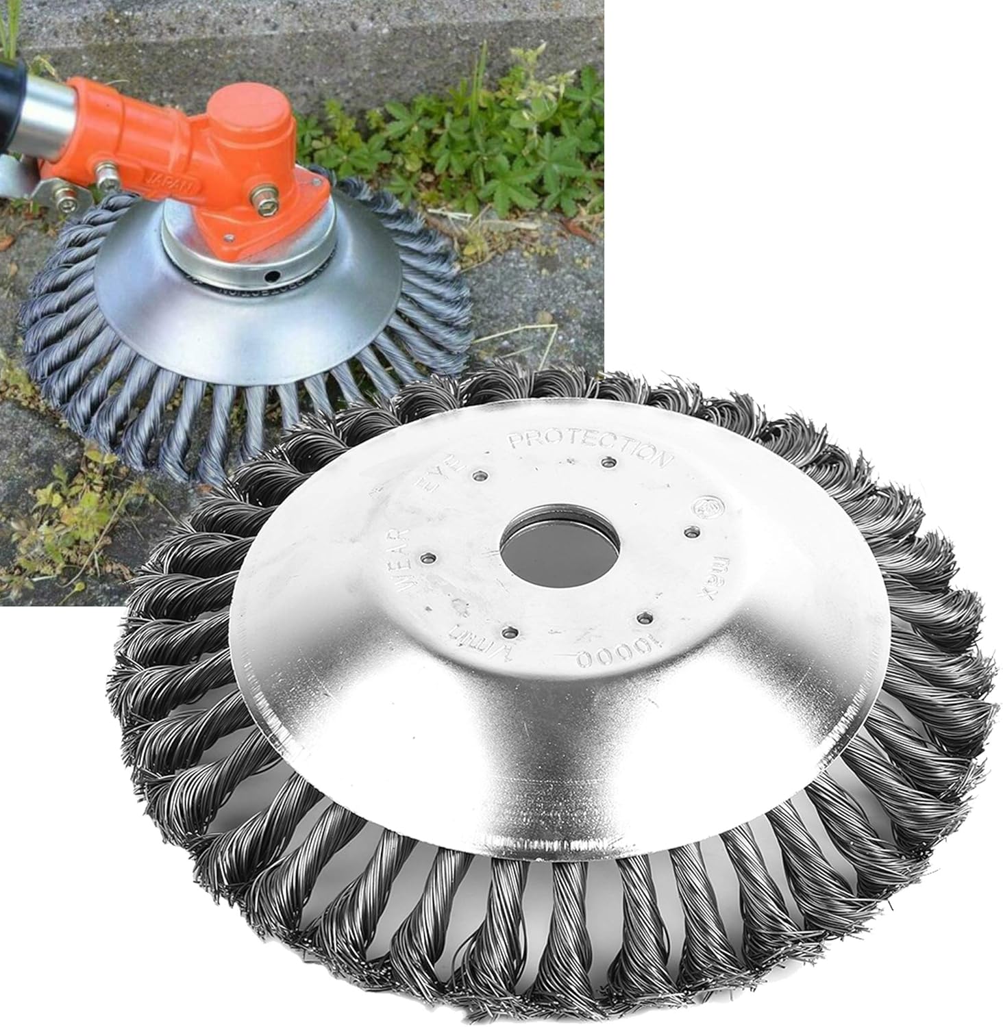 AR-PRO 8-inch Rotary Weed Brush Blades with Universal Adapter Kit Trimmer for Husqvarna/Stihl/Ego/Oregon/Hitachi/Honda and More – Cuts Like Butter: Garden & Outdoor