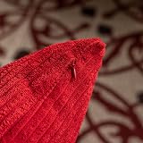 Home Brilliant Red Cushion Covers 45x45 cm Set of 2 Velvet Stripe view 4