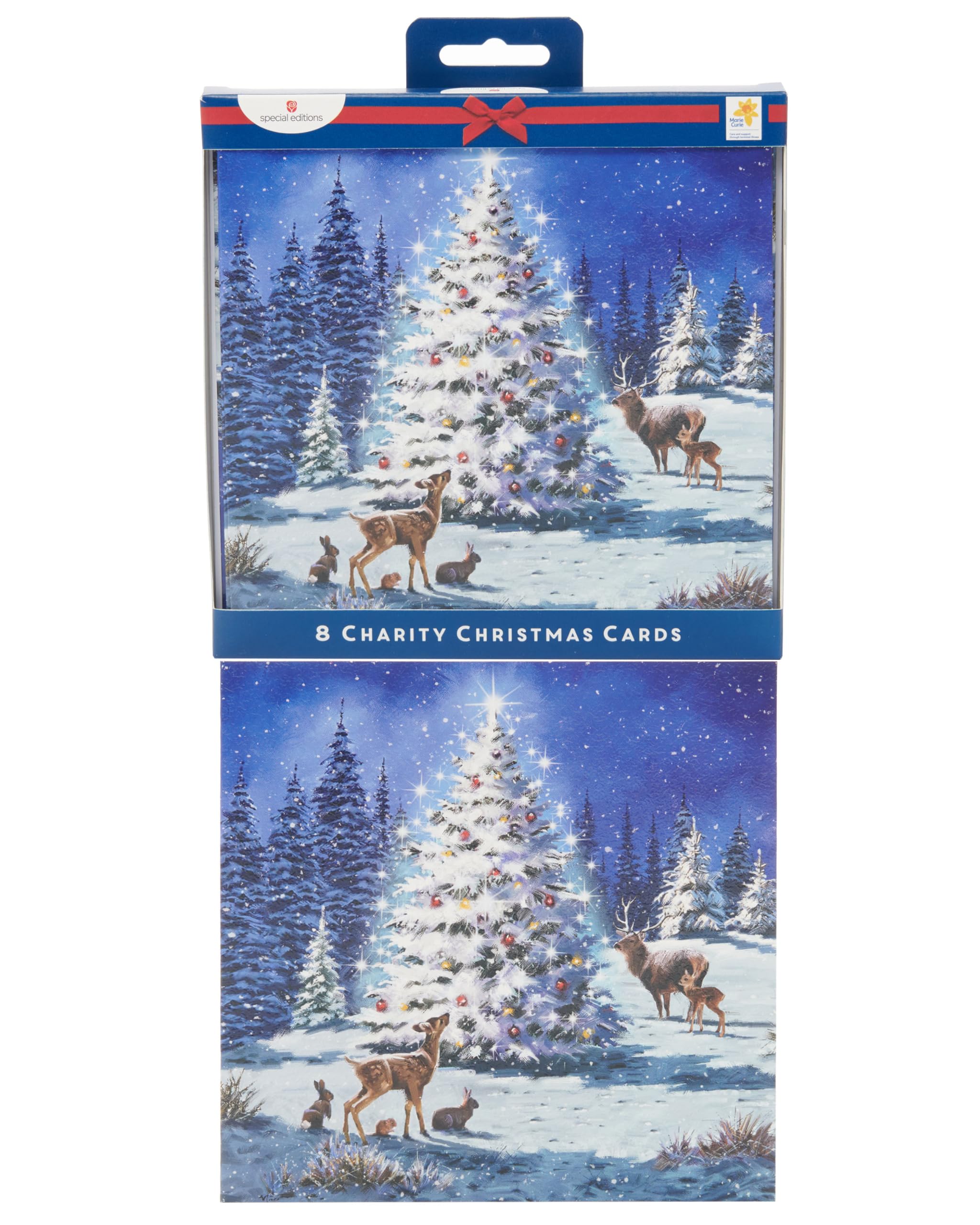 UK Greetings | Pack of 8 Charity Christmas Cards | Xmas Presents | Marie Curie Charity Cards | With Envelope | 155mm x 155mm