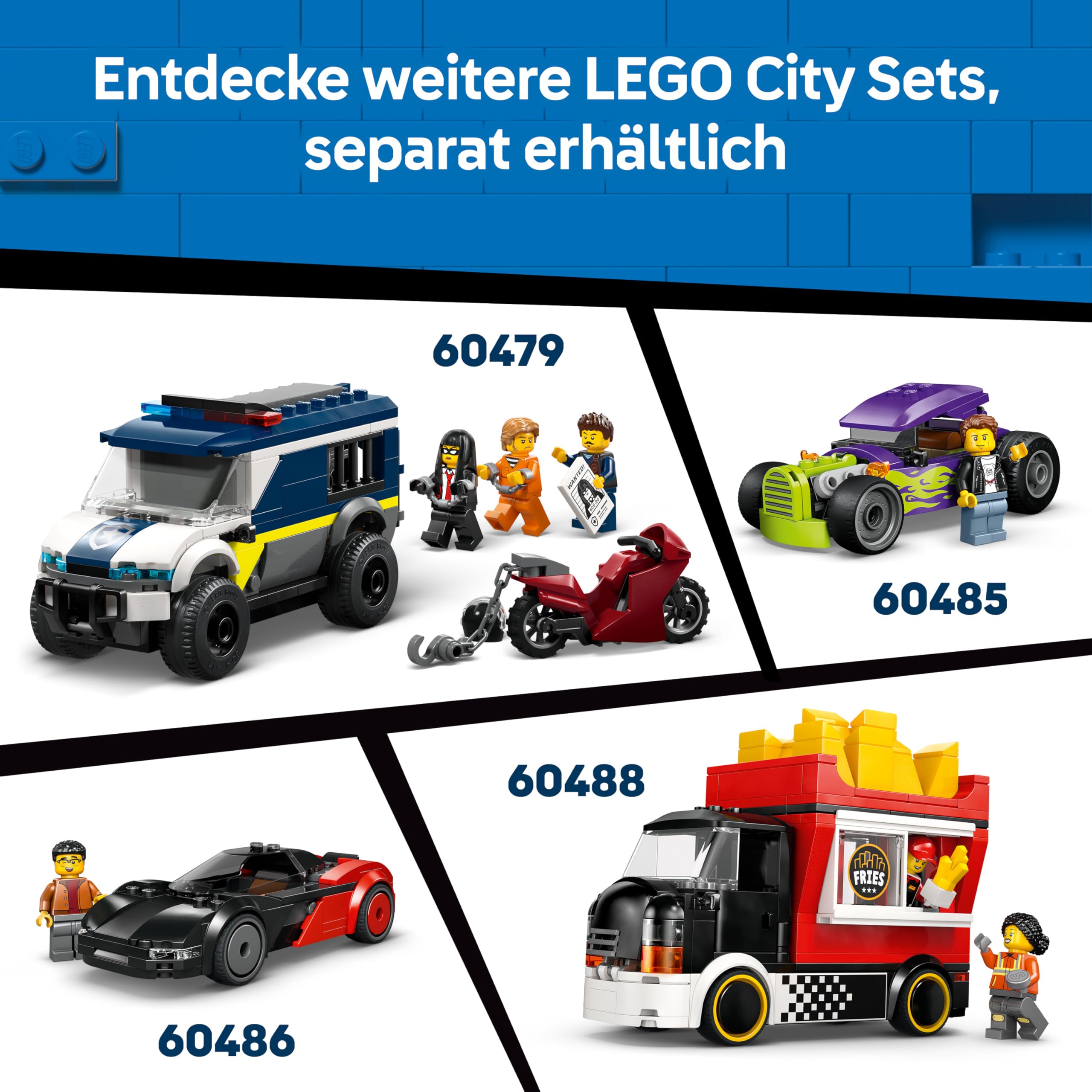 LEGO City: Der LEGO Lieferwagen - Modellbau mit 2 Minifiguren, Transportwagen und Zubehör - Geburtstagsgeschenk für Jungen ab 6 Jahren - 60500 7