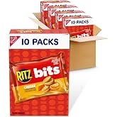 RITZ Bits Cheese Sandwich Crackers, 40 Snack Packs | Bulk Lunch Snacks for Kids and Adults, Individually Wrapped