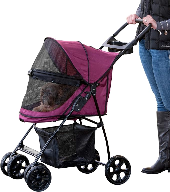 Pet Gear NoZip Happy Trails Lite Pet Stroller for Cats/Dogs
