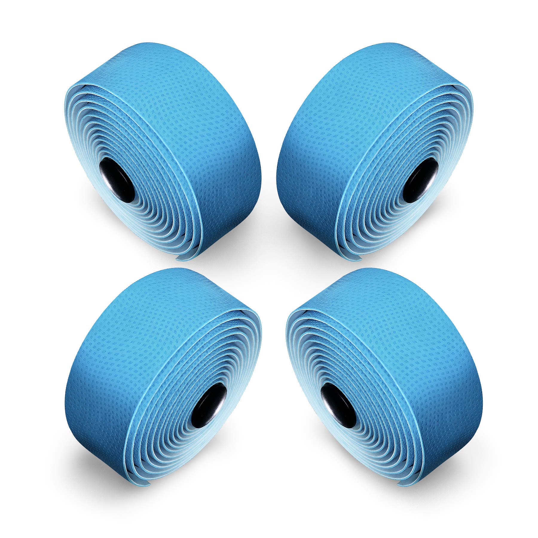Alien Pros Bike Handlebar Tape PU (Set of 4) Blue - Enhance your bike grip with these bicycle handle bar tape - Wrap your bike for an awesome comfortable ride (Set of 4, Blue)