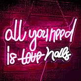 WLHOPE All You Need is Nails Neon Sign - Pink LED Signs with USB Connectivity for Bedroom, Home Bar, Girls Room, Beauty Shop, Nails Room - Gift for Girls