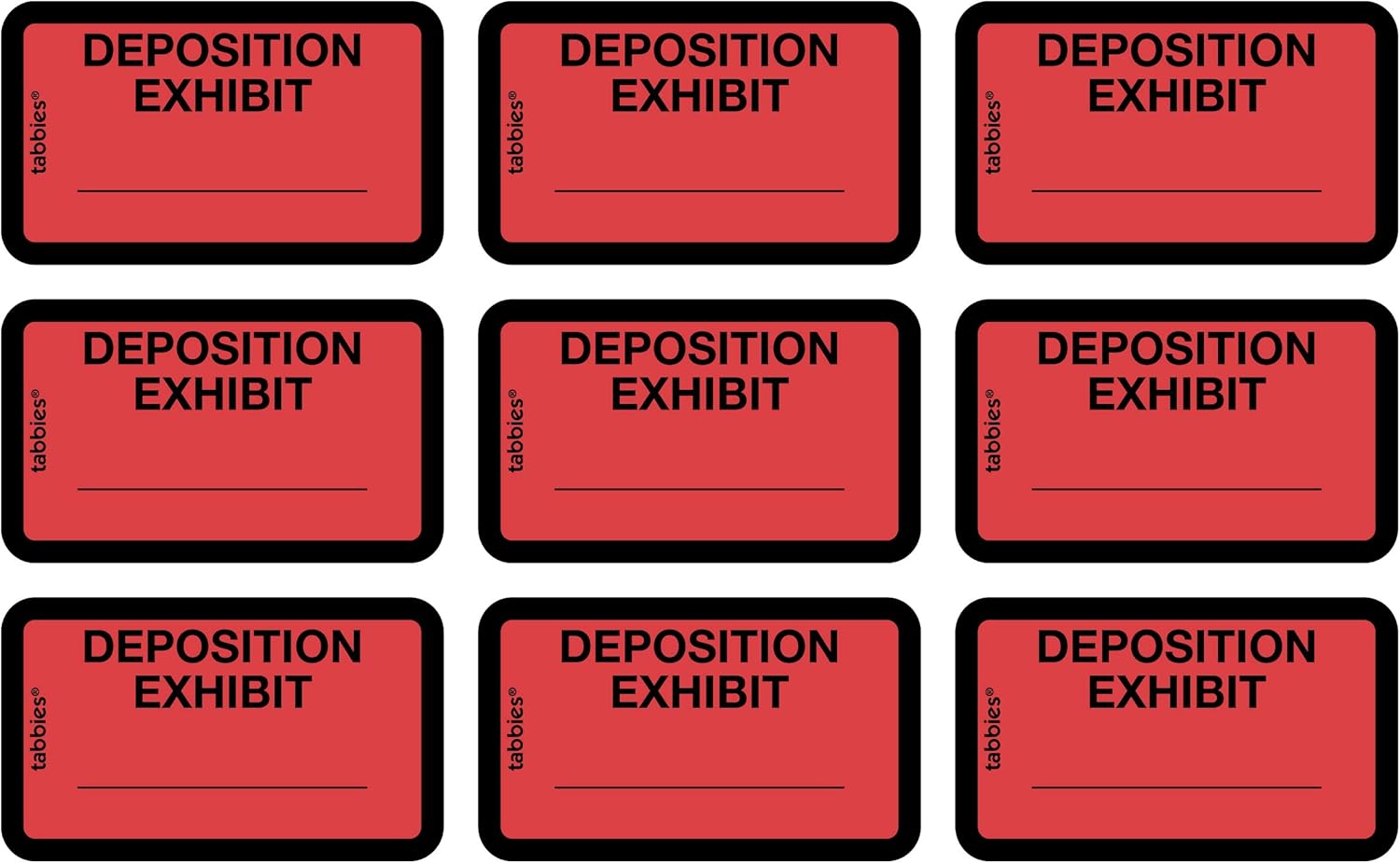 Tabbies Legal Exhibit Labels, Label: 1-5/8"W x 1"H, Sheet: 5-1/4"W x 3-1/4"H, Yellow, "Exhibit" 252 Labels/Pack (58090) : File Folder Labels : Office Products