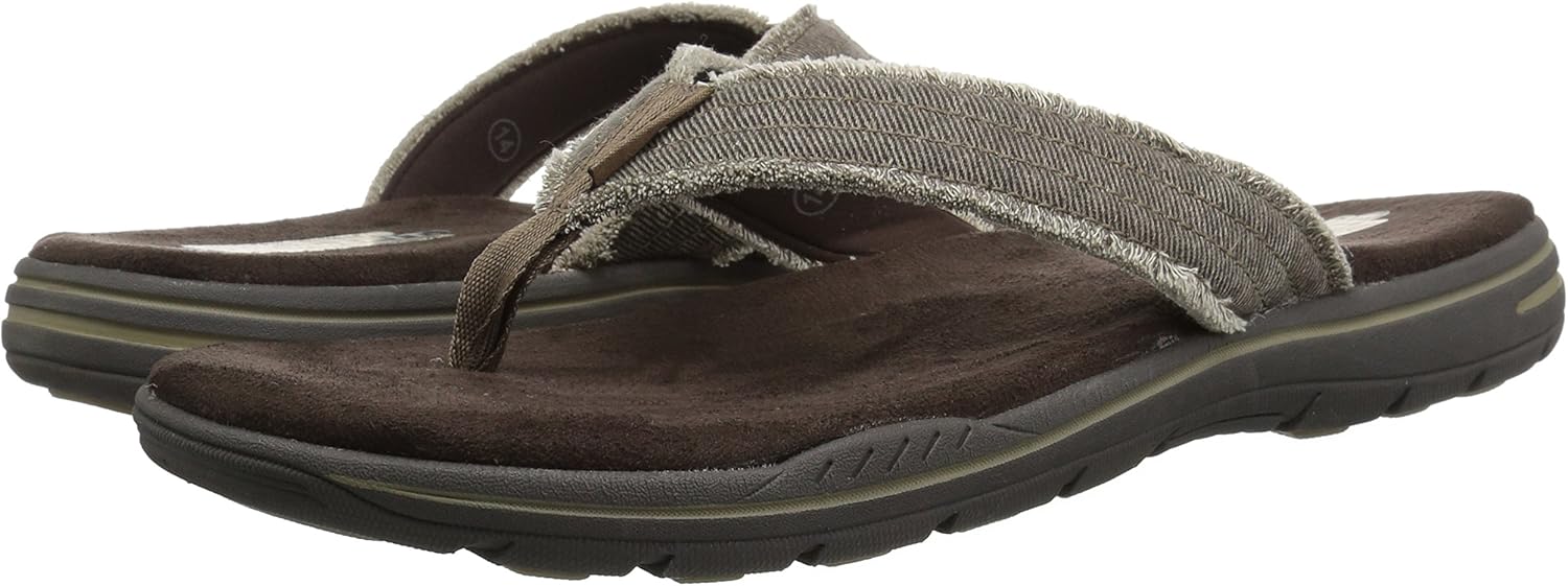 skechers even arven mens flip flops