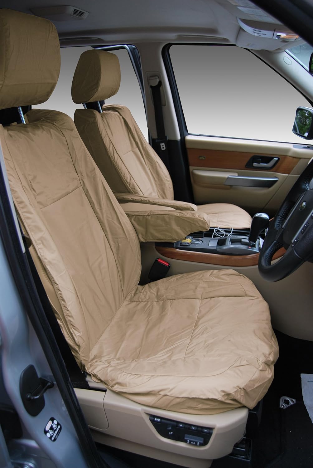 Range Rover Sport L320 Front Inka Tailored Waterproof Seat Covers Beige