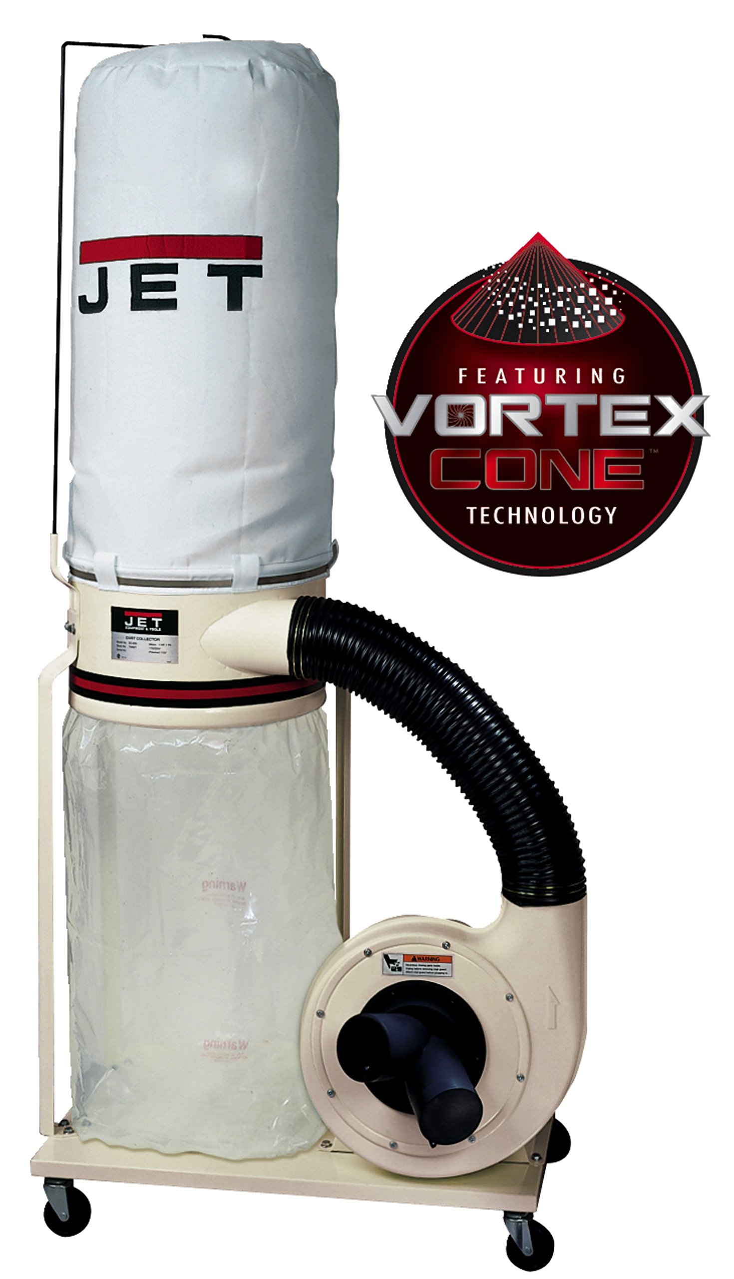 Jet DC-1100VX-5M Dust Collector 1.5HP 1PH 115/230-Volt 5-Micron Bag Filter Kit