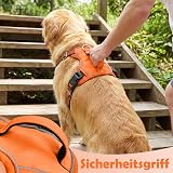 Funfox Dog Harness Medium No Pull Front Clip Reflective Adjustable Vest Orange M view 5