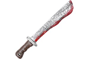 Skeleteen Bloody Machete Halloween Costume Prop - Fake Realistic Bleeding Knife Toy for Costumes and Cosplay