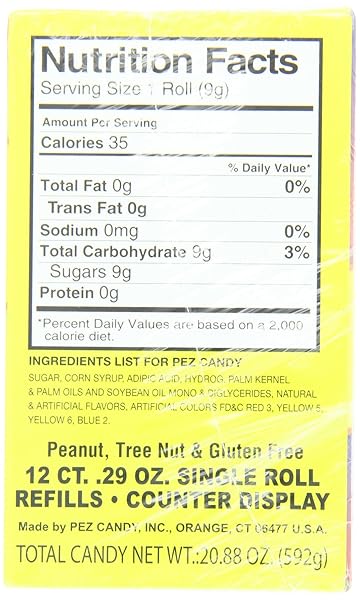PEZ ORIGINAL FRUIT CANDY REFILLS, 6-COUNT ROLL, 0.29 OUNCE (PACK OF 12)