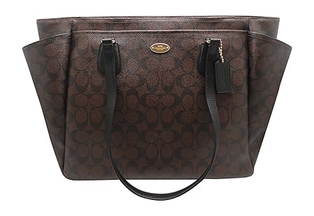 coach baby bag in signature canvas