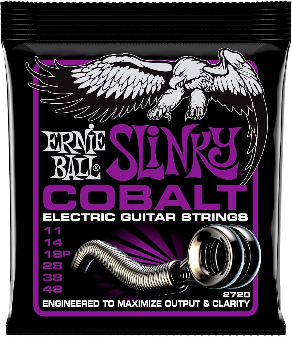Ernie Ball Power Slinky Cobalt Electric Guitar Strings 11-48 Gauge
