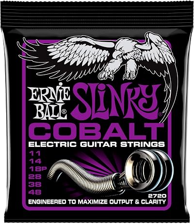 Ernie Ball Power Slinky Cobalt Electric Guitar Strings 11-48 Gauge