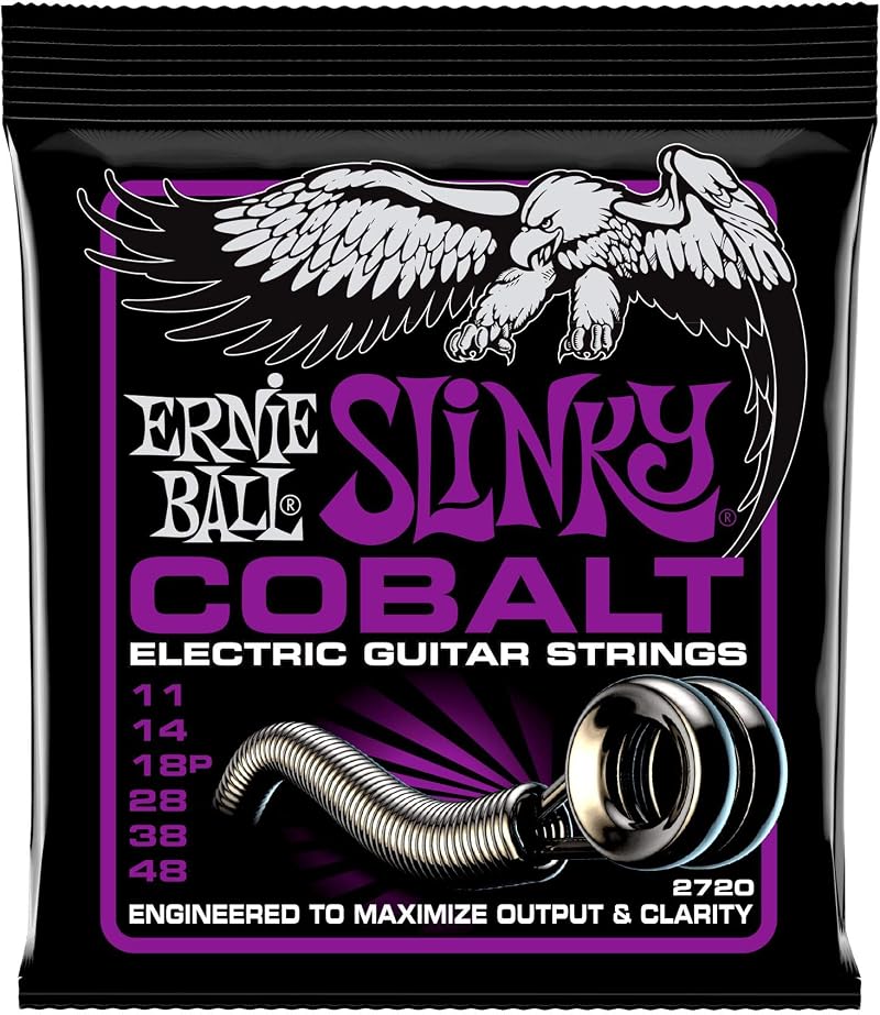 Ernie Ball Power Slinky Cobalt Electric Guitar Strings 11-48 Gauge