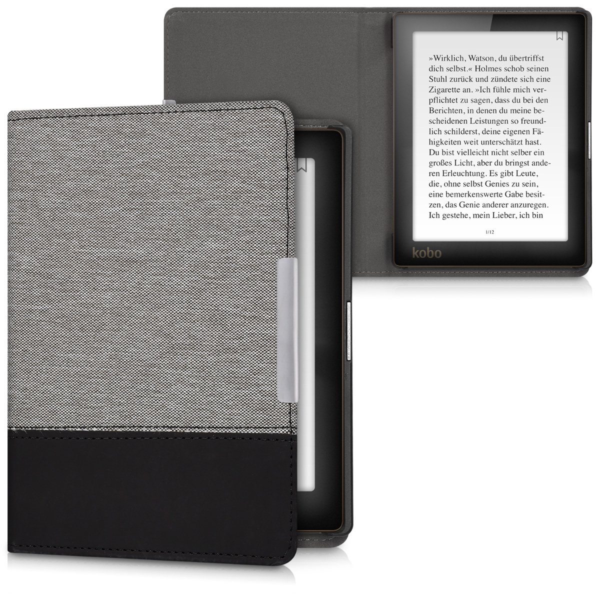 kwmobile Case for Kobo Aura Edition 1 PU Leather and Amazon.co.uk