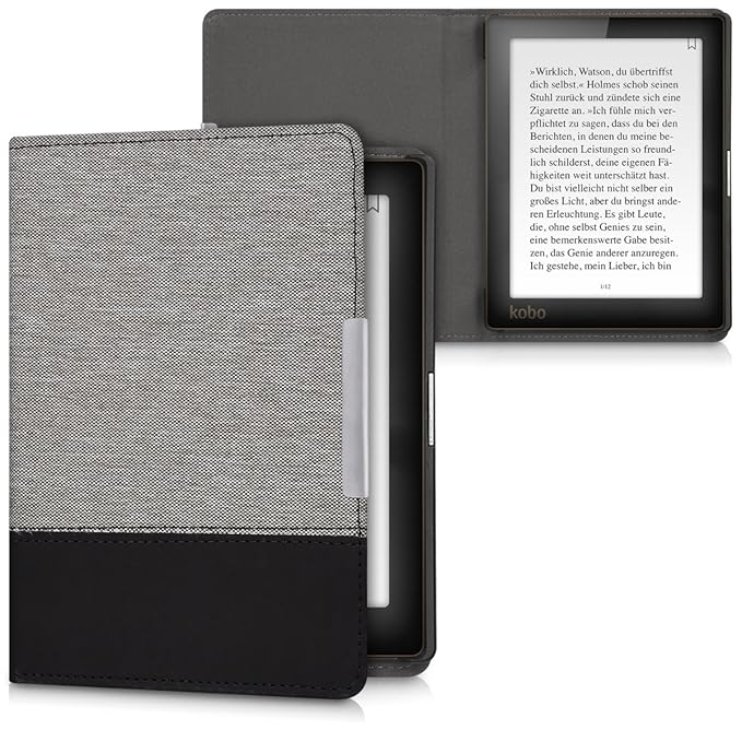 kwmobile Case for Kobo Aura Edition 1 PU Leather and Amazon.co.uk