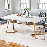NicBex 55" Rectangular Dining Table Farmhouse