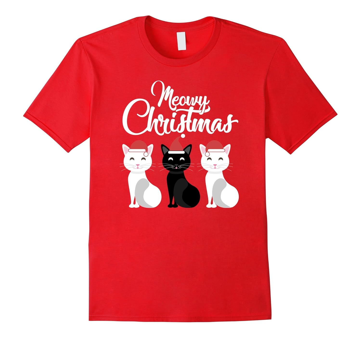 Meowy Christmas Xmas Cat Tshirt For Men Woman Kids Teevkd