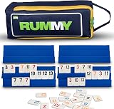 Point Games Classic Rummy Game Set 106 Tiles Four Racks Travel Bag