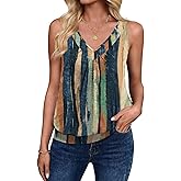 Zeagoo Womens Tank Tops Loose Fit V Neck Ruched Sleeveless Tops Casual Basic Banded Shirts S-XXL