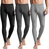 August Alley 3 Pack Men's Waffle Thermal Bottom Long Underwear Johns Soft Base Layer
