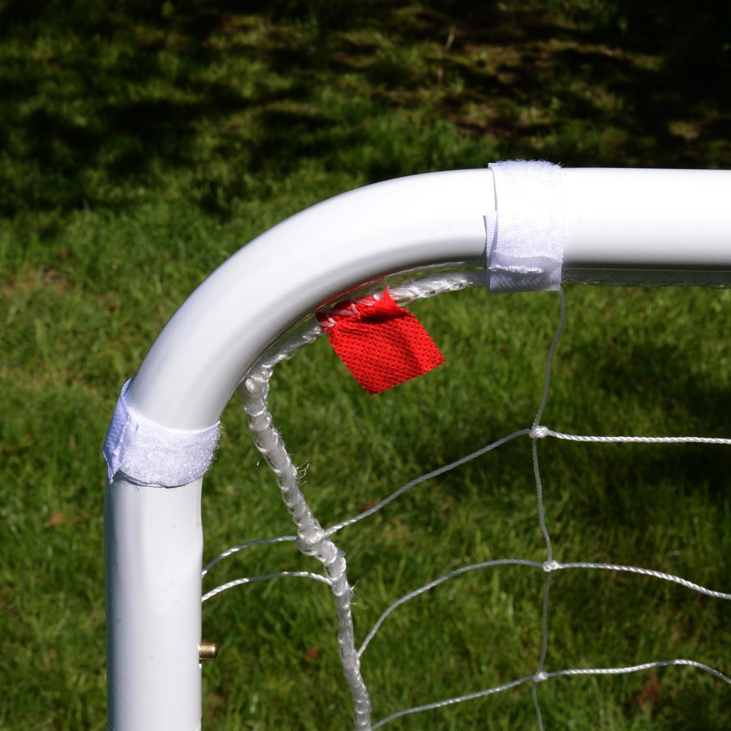 Franklin Sports Competition Soccer Goal - Steel Backyard Soccer Goal with All Weather Net - Includes 6 Ground Stakes - 6'x4' Soccer Goal - Silver : Hockey Nets : Sports & Outdoors