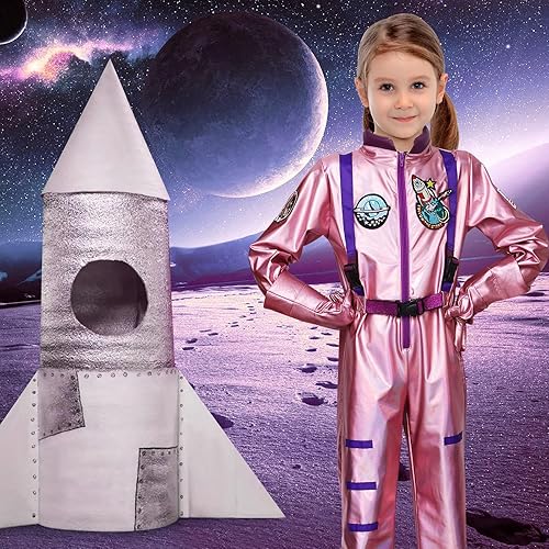Latocos Kids Astronaut Costume with Helmet Laser Space Suit for