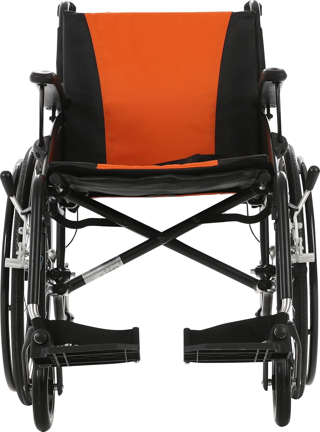 MobiQuip Lightweight, 12kg Self-Propelled Folding Wheelchair, Standard 18" Black Seat, Black Frame - Image 4