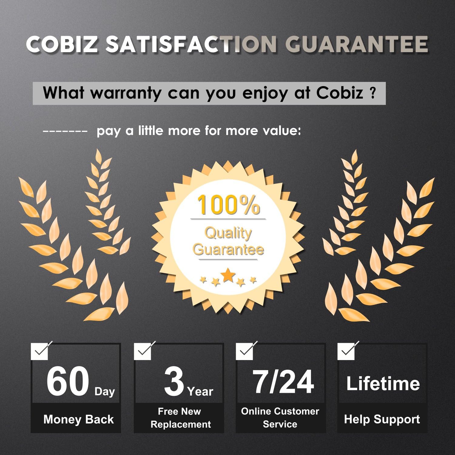 Hot Glue Gun, Cobiz Full Size (Not Mini) 60/100W Dual Power High Temp Heavy Duty Melt Glue Gun Kit with 10 Pcs Premium Glue Sticks(0.43'' x 8") for Arts & Crafts Use,Christmas Decoration/Gifts: Home Improvement