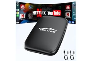 QUANLEX 3 in 1 Wireless CarPlay Adapter 2025 Upgraded,Wireless CarPlay & Android Auto Adapter Built in Netflix YouTube Support TF Card, Factory Car Play Video Box for Cars from 2016 and iOS 10+, Plug and Play