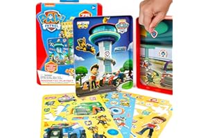 Paw Patrol Magnetic Playset, 75 Dress Up Magnets, 2-in-1 Storage Tin & Play Space, Fun Paw Patrol Toy for Kids 3 & Up, Great 