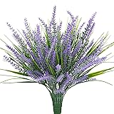 Uieke 6pcs Outdoor Artificial Lavender