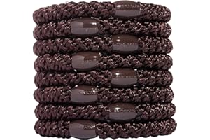 L. ERICKSON U.S.A. L. Erickson Grab & Go Pony - Espresso Brown - 8 Pack Ponytail Holder Hair Ties