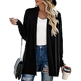GRECERELLE Women's Long Sleeve Open Front Lightweight Casual Business Dressy Cardigan Sweater Fall Winter