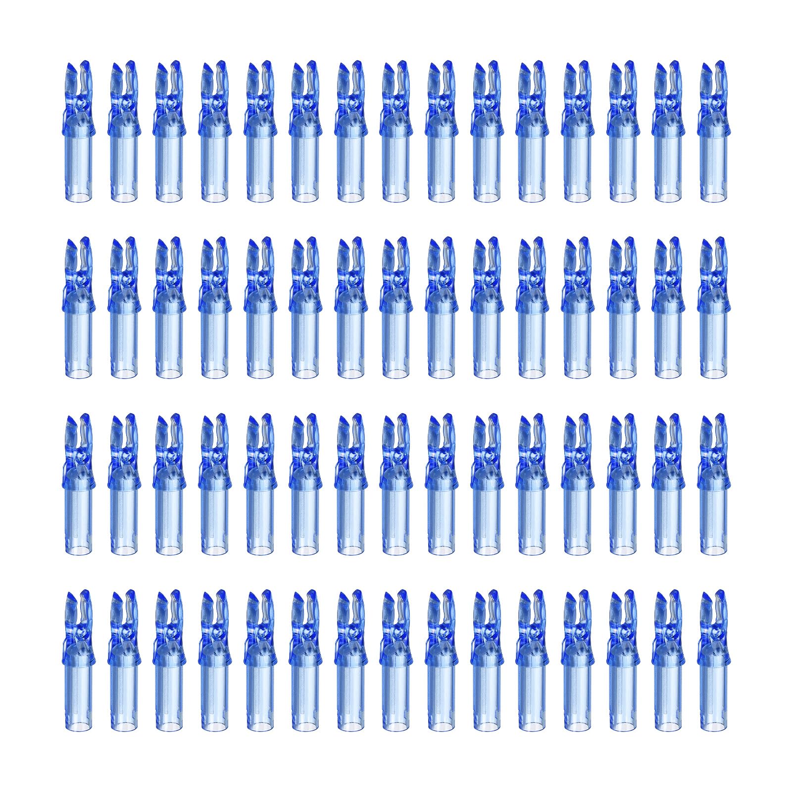 PATIKIL Archery Arrow Nocks 6.2mm 0.244", 60 Pack Insert Arrow Nock Replacement for Shooting, Clear Blue