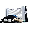 Franklin Sports Table Tennis to Go Portable Ping Pong Set - Table Top Ping Pong Net + (2) Paddles - Ping Pong Balls Included - 2 Players