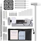 Watch Band Strap Link Pins Remover Repair Tool,24 in 1 Kit with 6 Extra Tips Replacement,20PCS Cotter Pin,Spring Bar Tool Set