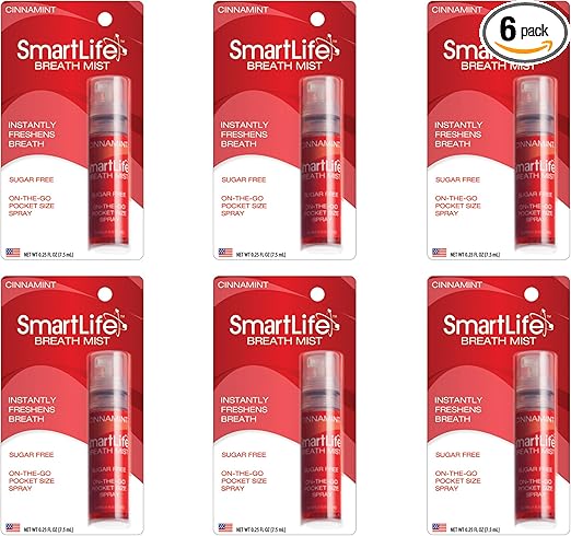 SmartLife Breath Spray, Cinnamint (Pack of 6 ...