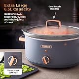 Tower Cavaletto 6.5L Slow Cooker Grey Rose Gold 3 Heat Settings view 3