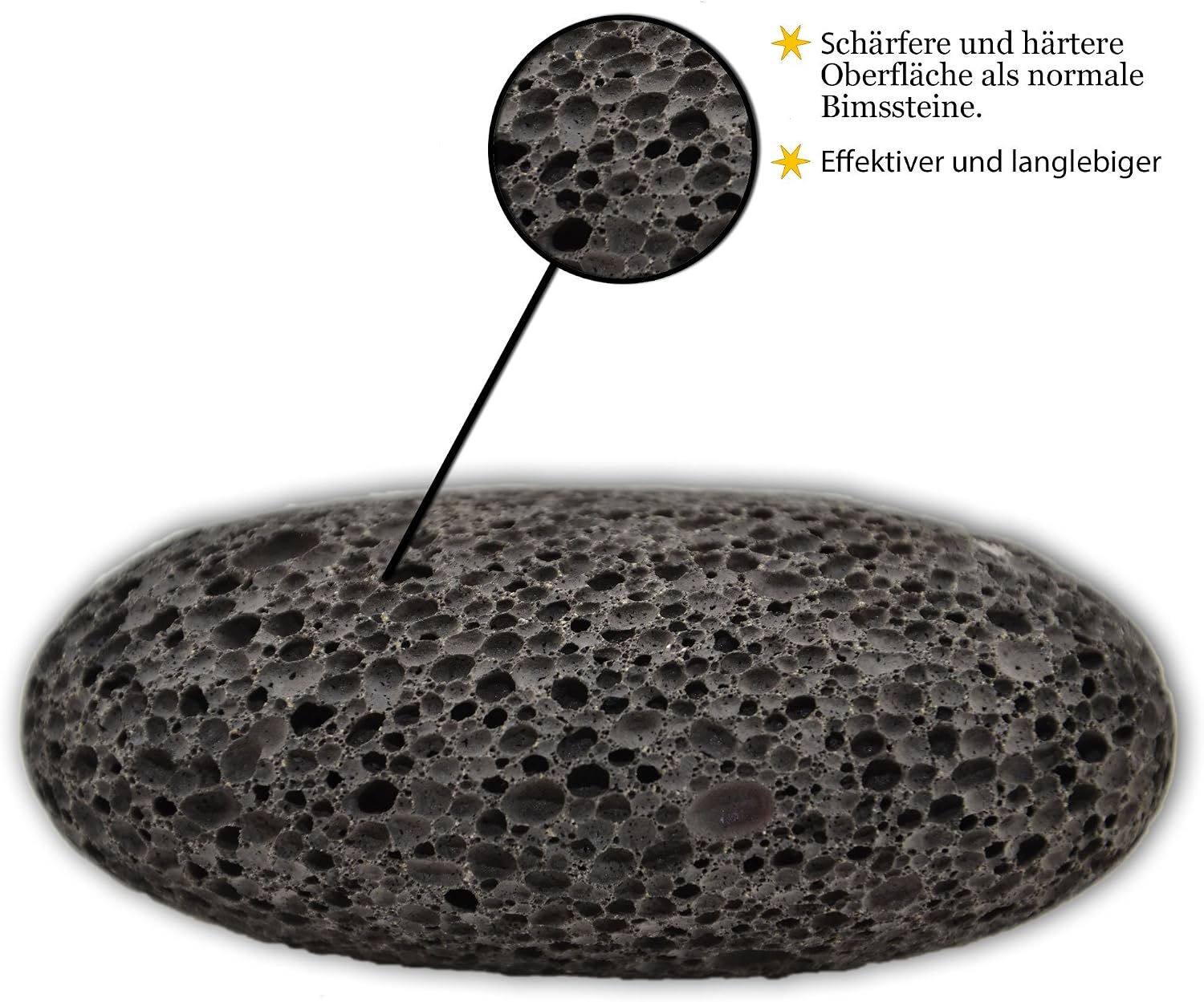 K-Pro Natural Lava/Pumice Stone for Foot Care - Alternative Way to Remove Dry Skin (Black) - Image 3
