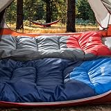 BISINNA Sleeping Bag with Pillow 4 Season Waterproof Warm Camping Grey Right Zip view 6