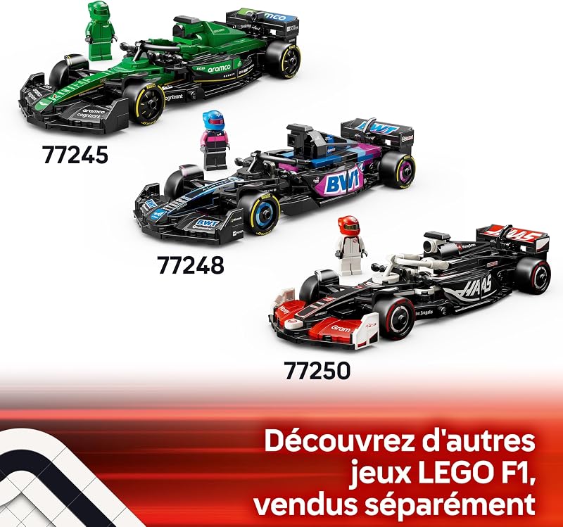 Speed Champions Voiture F1 Ferrari SF-24 - Jeu de Construction avec Véhicule de Course - Inclut Minifigurine Collector de Pilote de Formule 1 - Idée Cadeau pour Garçon ou Fille 77242