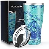HAUSHOF 20 oz Tumbler, Stainless Steel Vacuum Coffee Tumbler, Durable Insulated Tumbler Cups for Hot and Cold Drinks, Portable Water Tumbler with Lid for Office, Camping, Sports