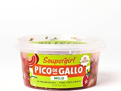Soupergirl Pico de Gallo Mild Salsa | Fresh Chunky Salsa | Kosher, Preservative-Free, Women-Owned, Fair Food Certified, 10oz